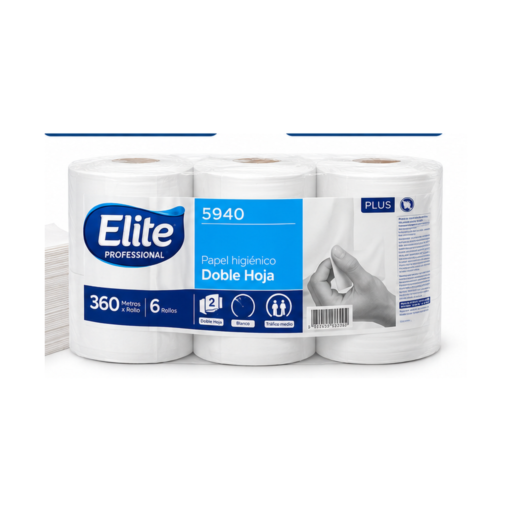 PAPEL BAÑO ELITE JUMBO 6/360